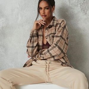 Missguided Brown extreme oversized shacket